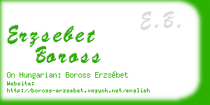 erzsebet boross business card